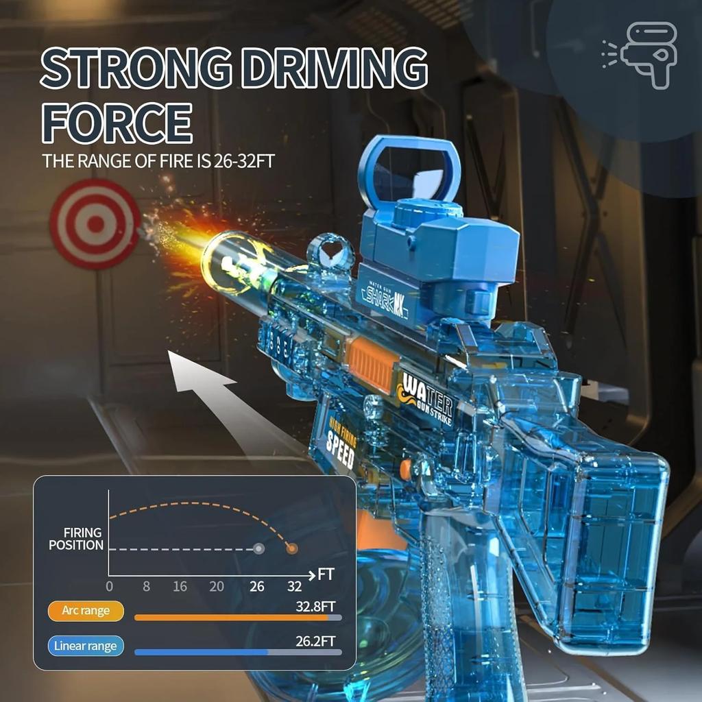 2025 Summer Automatic Electric UMP45 Submachine Water Gun Fights Toy Water Outdoor Beach Swimming Pool Toys Adult Kids