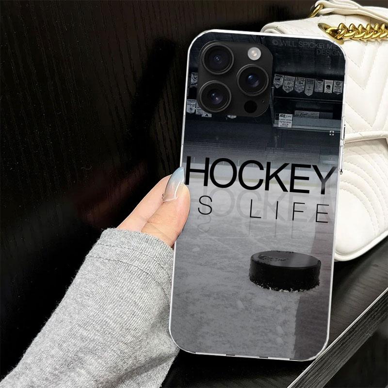 Ice Hockey Rink Sport Case for iPhone 13 12 Mini 11 Pro Max Soft Phone Cover X XS XR 7 SE 8 Plus 6 6S 5 5S Silicone Black Capa