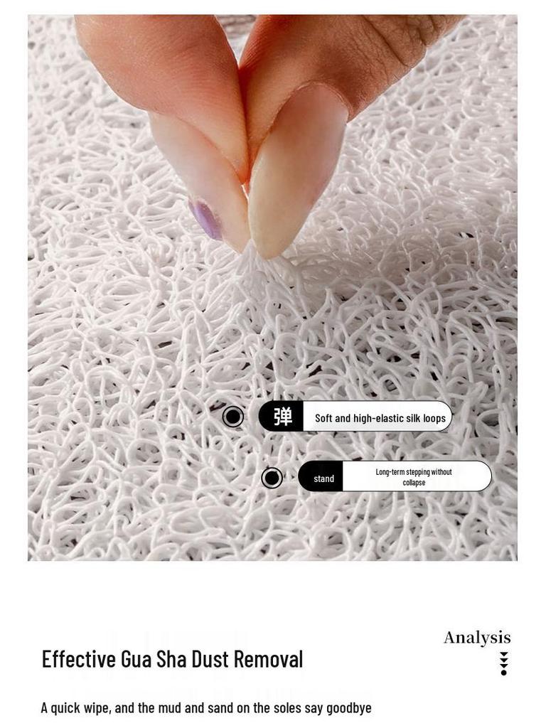 Geometric Entry Door Mat Silk Coil, Non-Slip, Wear-Resistant, Easy To Clean & Cut To Size