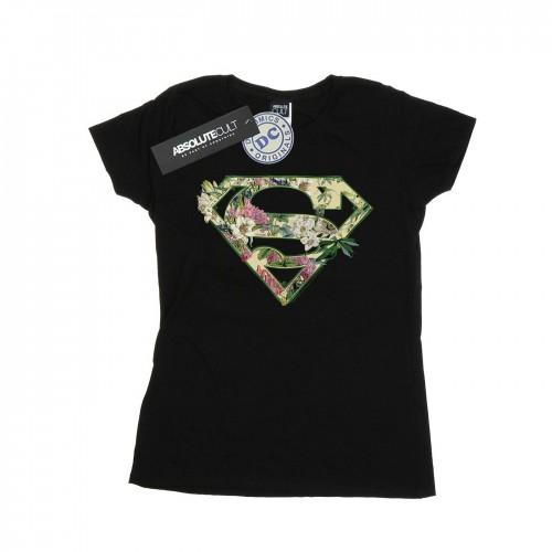

DC Comics Womens/Ladies Supergirl Floral Shield Cotton T-Shirt білий