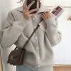Lapel Knitted Cardigan Women's Autumn and Winter Loose New Retro Loose Outer Wear Lazy Wind Sweater Jacket