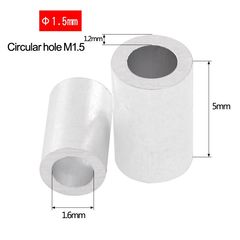 M1 To M10 Full Size Steel Wire Cable Rope Fixing Clip Circular Aluminum Ferrules Round Crimping Loop Clamps Quantity 10--200pcs