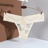 Sheer Women Lace Flower Briefs Mid Waist Floral Underpants Fashion Lace Thong Panties  Underwear