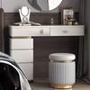 Small Stools Leather Stools Light Luxury Round Stool Makeup Stool Living Room Coffee Table bench High-end Sofas Soft Cushions
