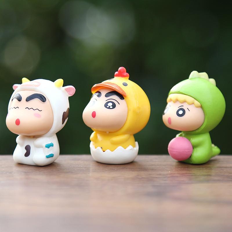 12 Crayon Shinchan Zodiac Figures Desktop Dolls Anime Collectibles Gift Toys