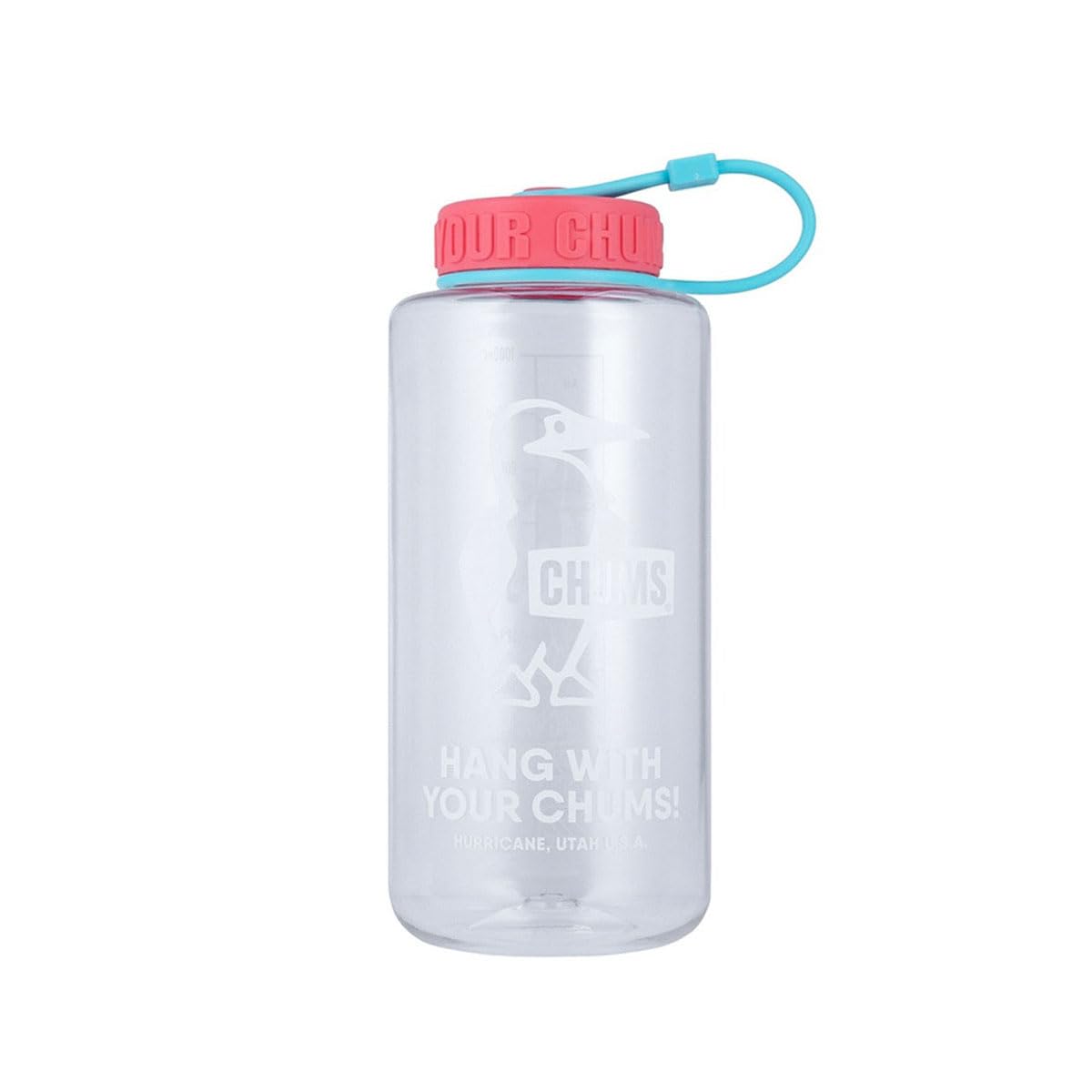 

CHUMS Booby Bottle 1000ml Water Bottle Clear x Pink CH62-2125