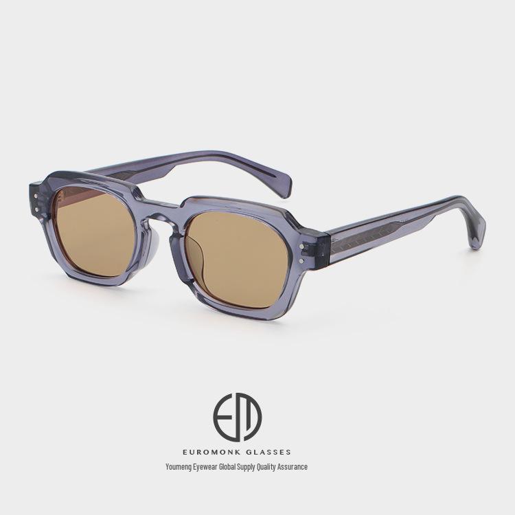 Women's Trendy Square Frame Pin-In Sunglasses - European & American Street Style