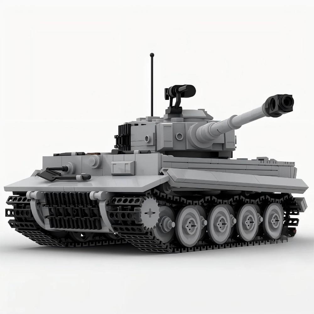 Military Series Building Blocks MOC Artillery Armored German Tiger E Tank Model DIY Kids Puzzle Assembly Toys Boys Birthday Gift