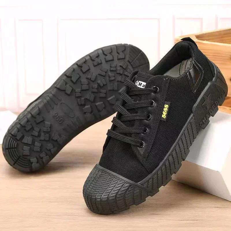 Herrenschuhe Verschleißfeste Canvas-Gummischuhe Arbeitsschutz gegen Zerschlagen und Stechen Herrenschuhe