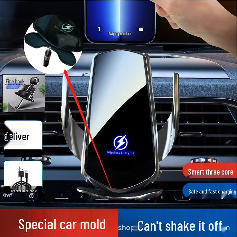 New Wireless Charging Car Air Vent Phone Mount with Metal Support