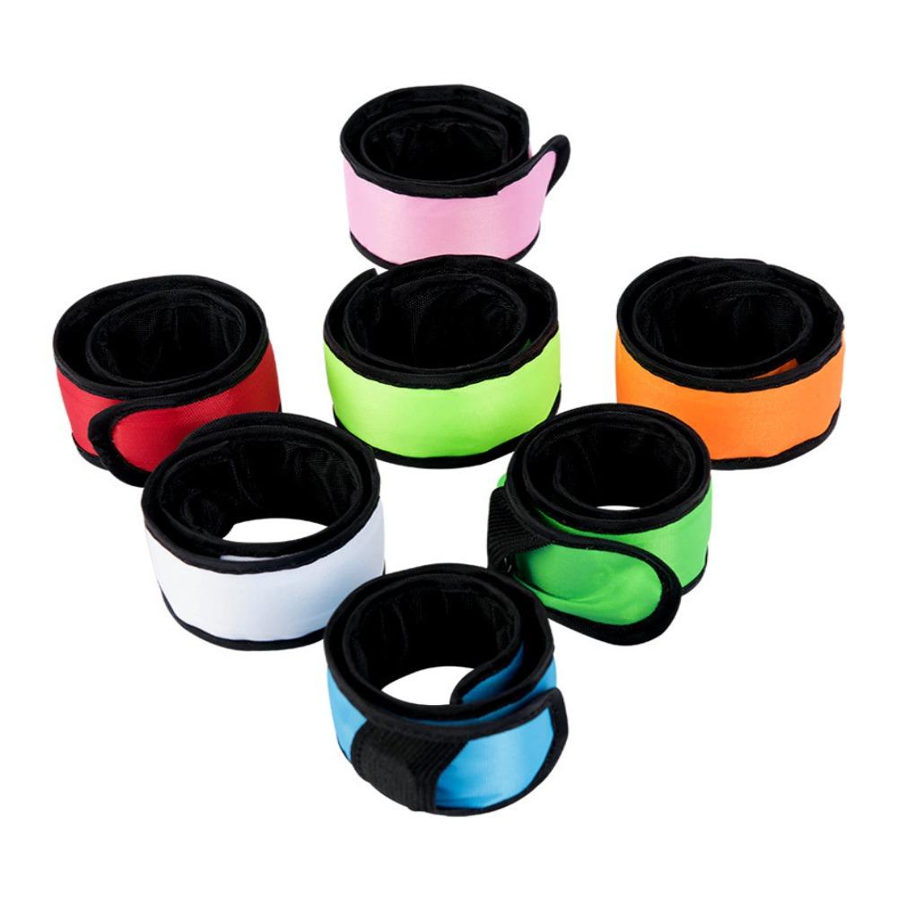 Polyester LED Armband Snap Slap Design Reflective Band Light Up Ankle Band Night Sport