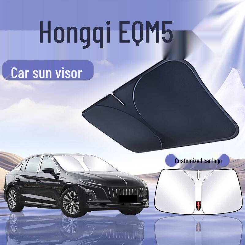 New Hongqi EQM5 Car Sunshade: Sun Protection, Heat Insulation, Windshield Umbrella Cover
