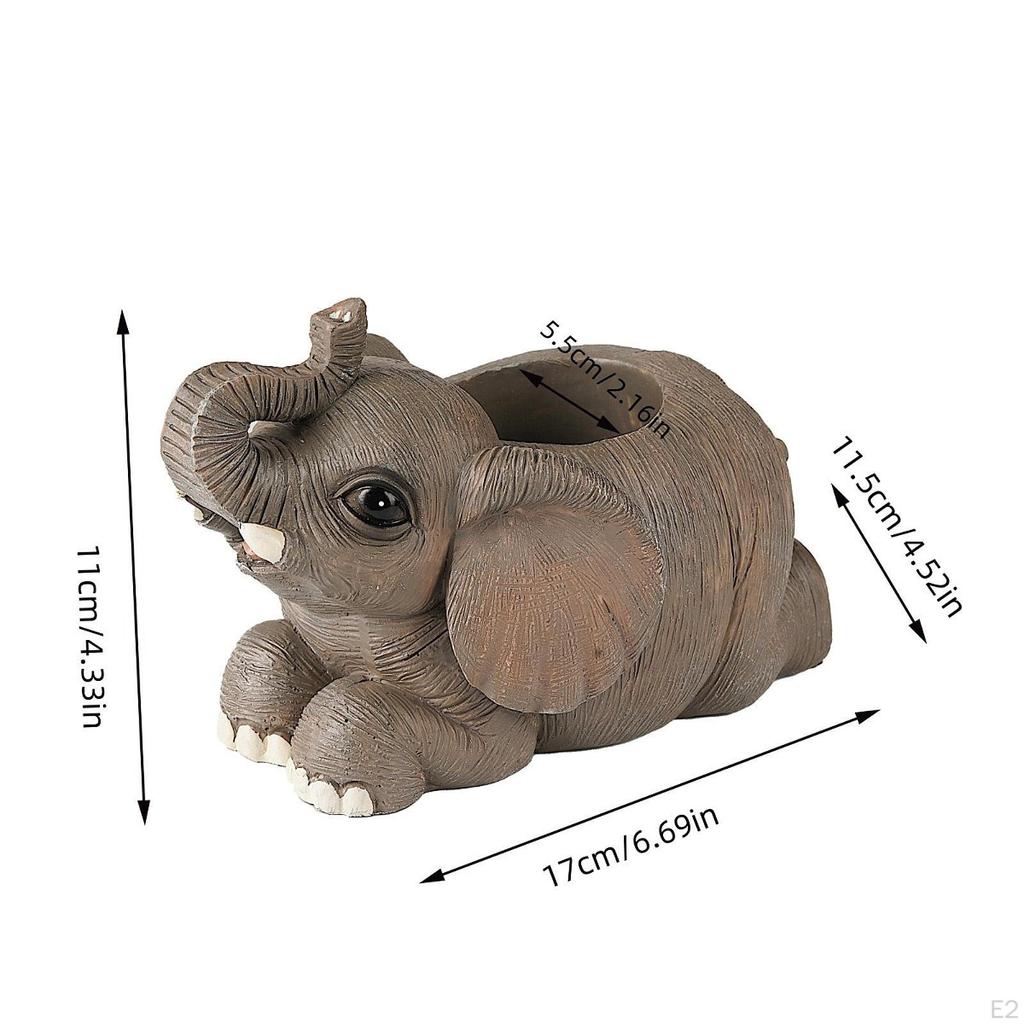 Pojemnik na ołówki, ozdobny pojemnik na pędzle do makijażu, wielofunkcyjna figurka słonia, organizer na długopisy