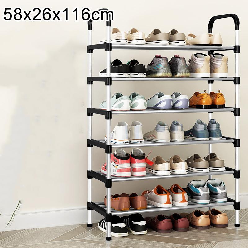 3-8Floor Simple Shoe Rack Multi Layer Dustproof Household Doorstep Shoe Cabinet Storage Space Saving Assembly Of Small Shoe Rack