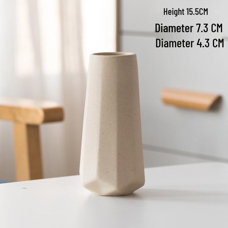 Rust-Colored Nordic Retro Ceramic Vase with Black Spots