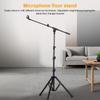 Microphone Stand Tripod Boom Arm Floor Mic Stand Height Adjustable Mic Holder Suitable for Any Microphone Performance Singing