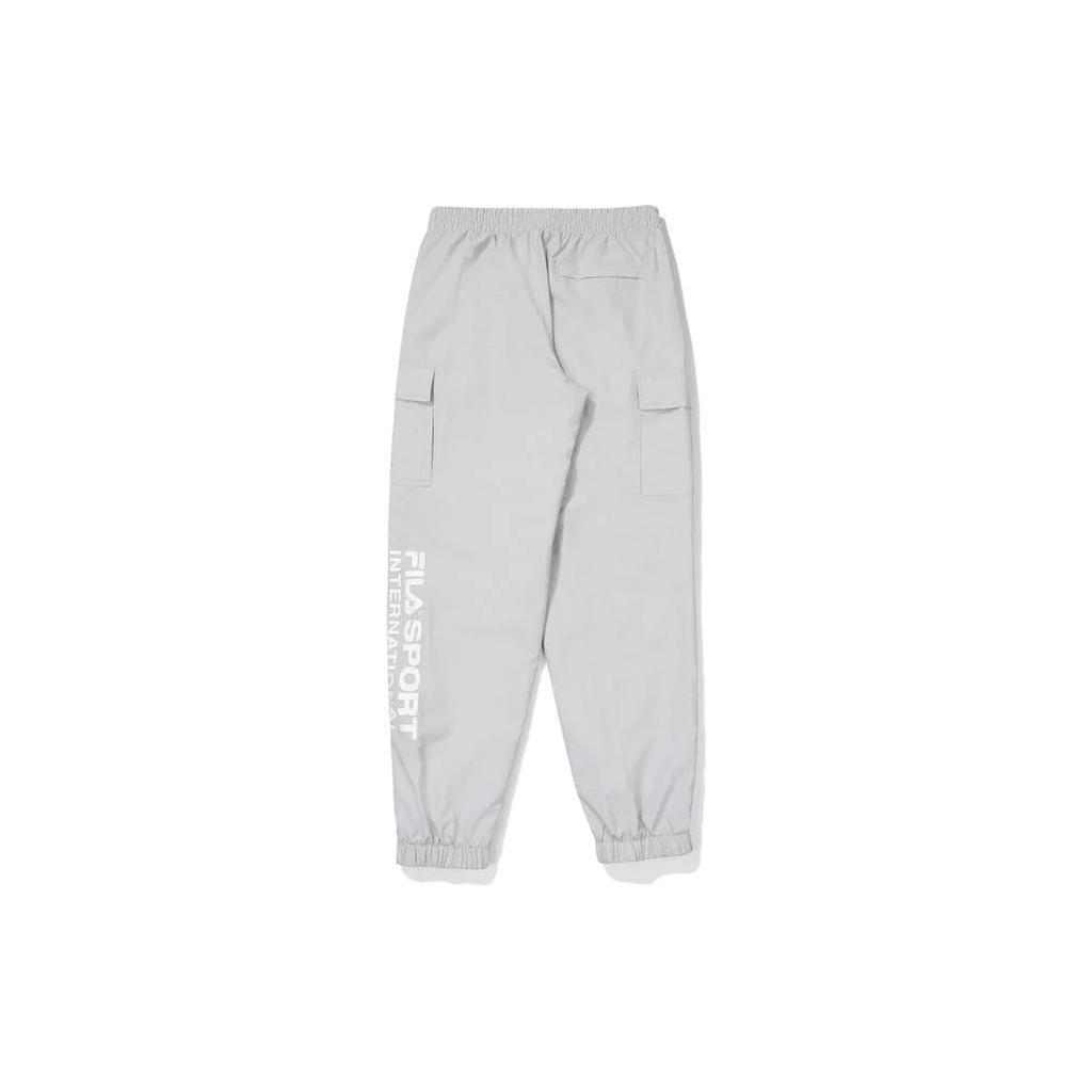 FILA Knitted Sweatpants Men's Light Gray Moderate Cuffed Pants FS2WPF1131X-LGY