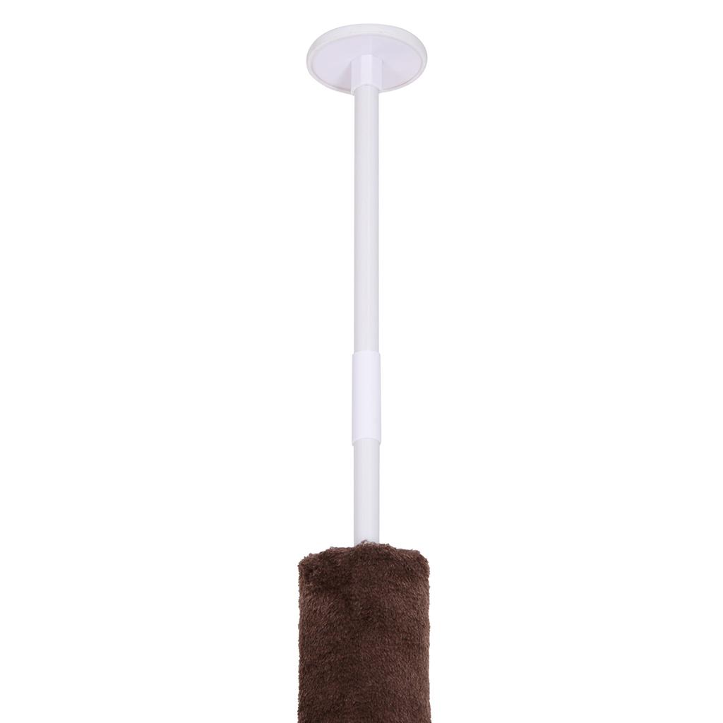 Floor To Ceiling Cat Tree 230-260cm Height Adjustable, 5-Tier Cat Tower with Scratching Posts, Hammock, Perches
