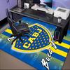 Custom Name Juniors Crest Rug Game Carpet, Floor Mat for Bedroom Living Room Entryway Rug, Home Decor Idea Gift for Christmas Birthday