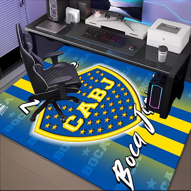 Custom Name Juniors Crest Rug Game Carpet, Floor Mat for Bedroom Living Room Entryway Rug, Home Decor Idea Gift for Christmas Birthday