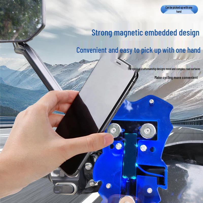 Magnetic Fast-Charging Phone Holder for Electric Vehicle Delivery Riders