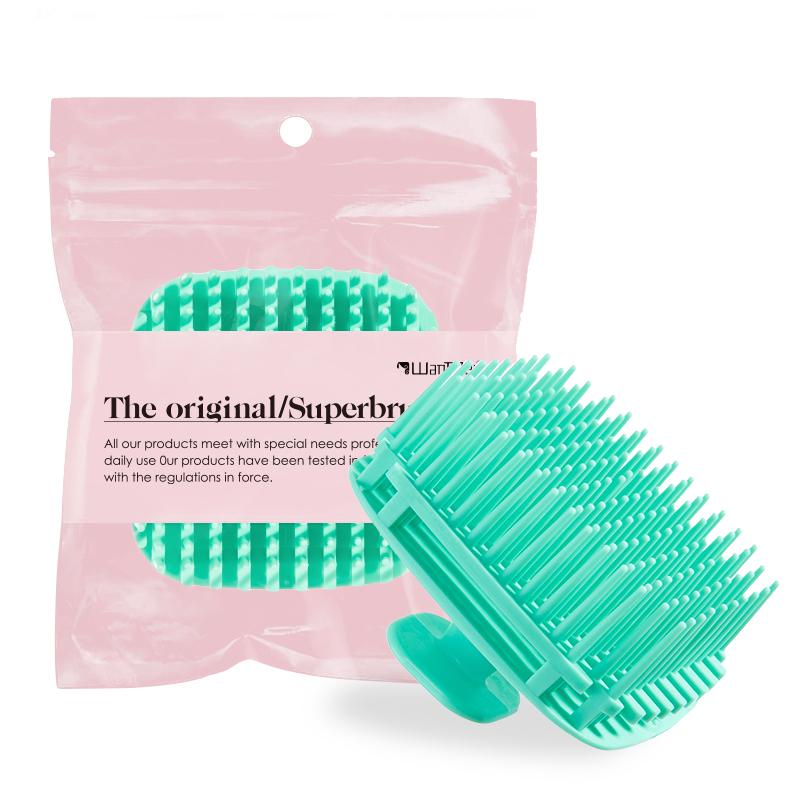 1pcs Silicone Shampoo Brush Head Scalp Massage Hair Brush Bath Shower Body Scruber High-quality Exfoliator Salon Styling Tools