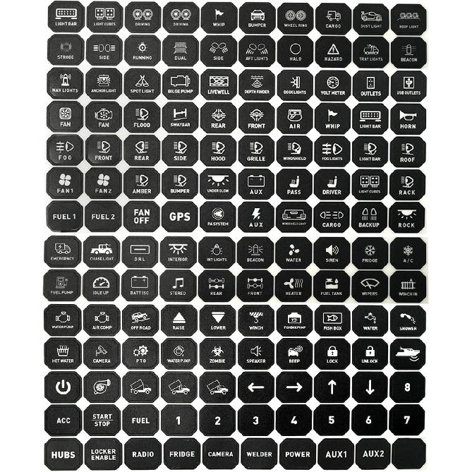 140Pcs Switch Panel Stickers Universal for 6 Gang 8 Gang 12 Gang Switch Panel