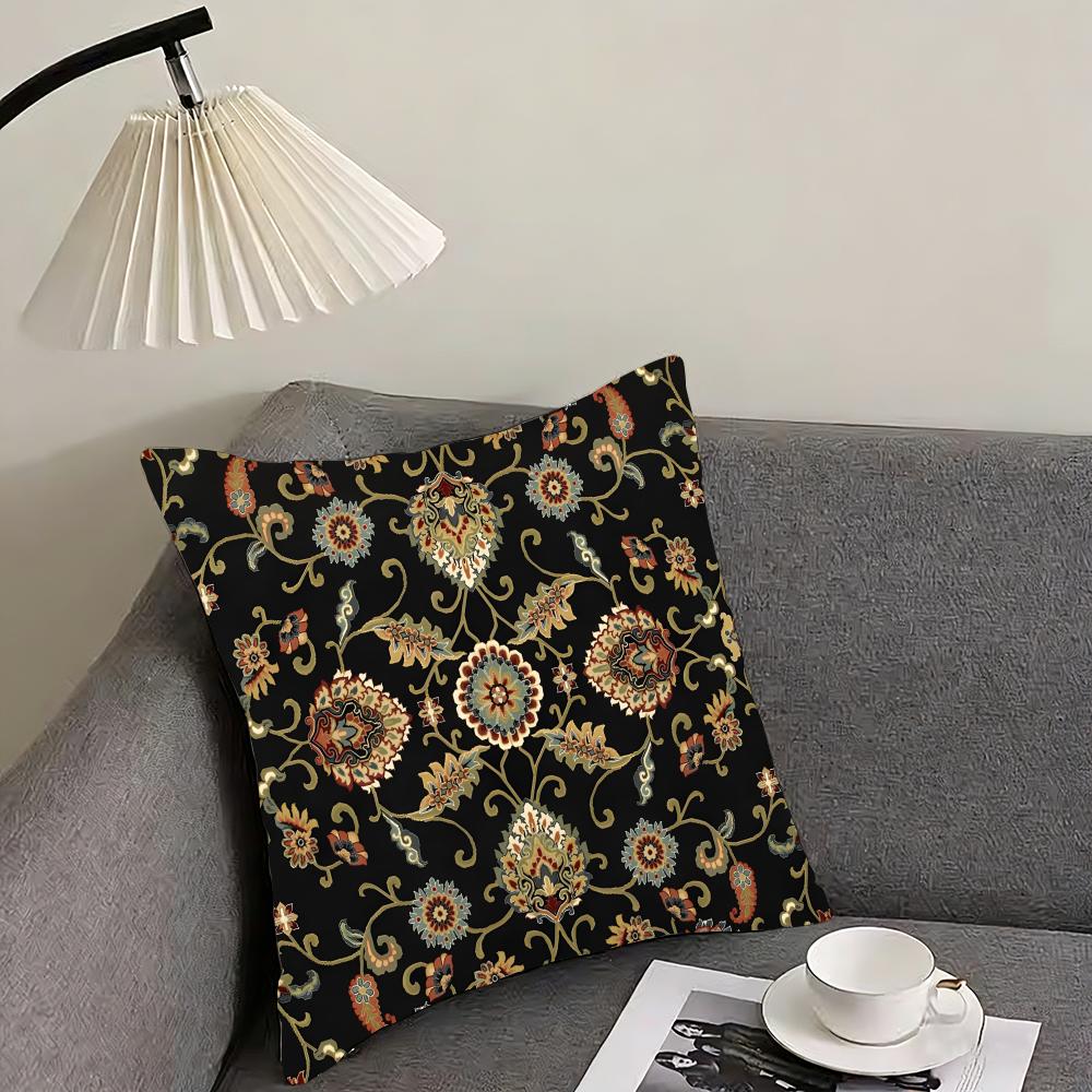 Persian Rug Pattern Classical Cushion Cover Pillowcase Ultra Soft Skin Friendly Fabric Cloud Like Comfort  Concealed Zipper