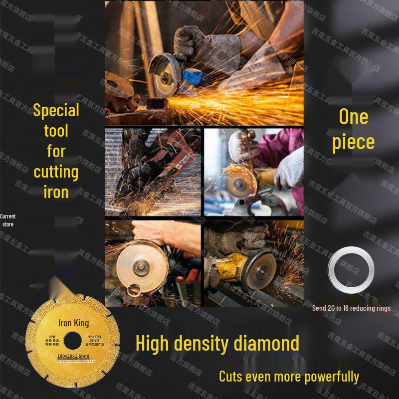 Universal Double-Sided Diamond Cutting Disc for Iron, Rebar, Steel, Pipe, and Marble - Fits Angle Grinders