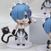 Anime Re:ZERO Kawaii girl Pajamas Figure Rem Cute Figurine Chair PVC Collection Model Toys For Birthday Gift