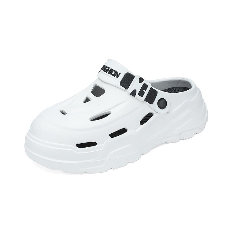 Unisex Thick Sole Height Adding Closed Toe Thick Sole EVA Clogs Lightweight Comfortable Casual Commuting Travel Footwear 42