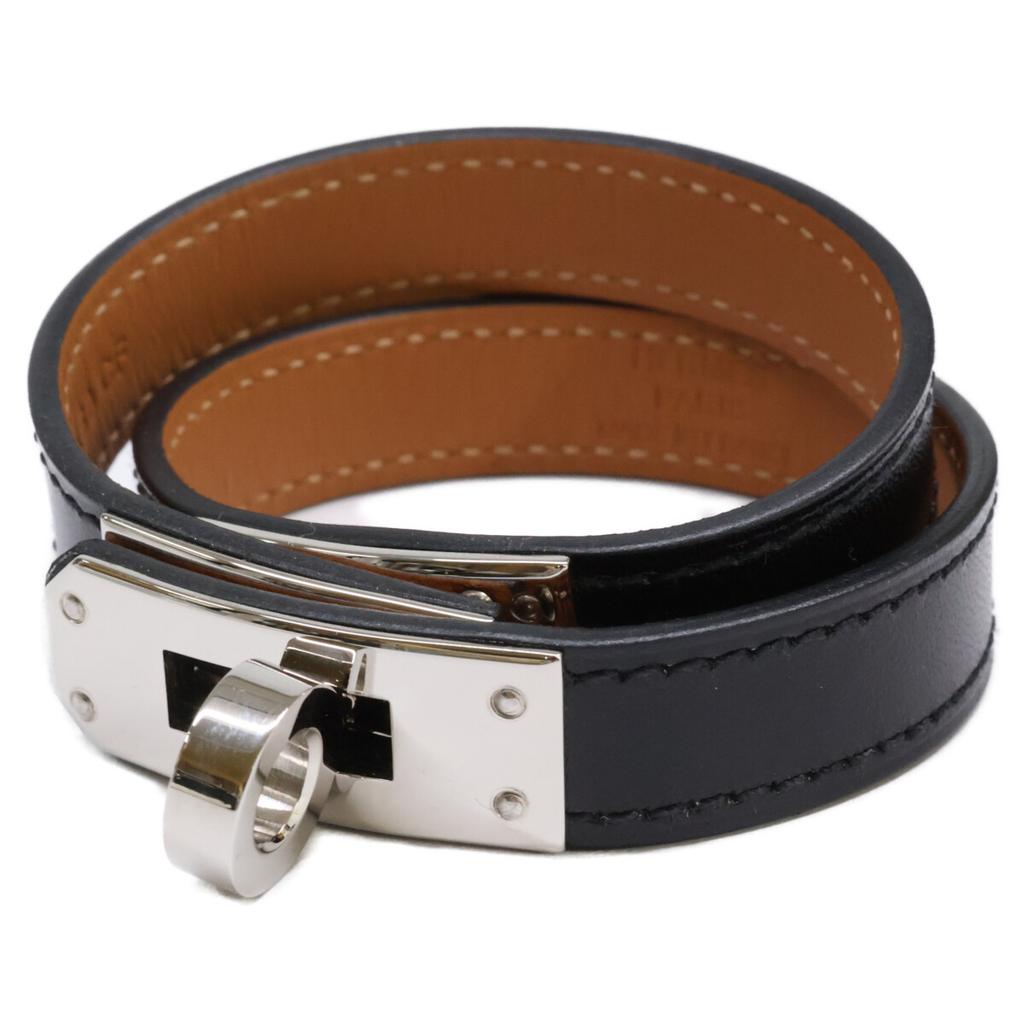 HERMES [Excellent Condition] Kelly Double Tour Z-stamped Box Calf/Swift Leather Bracelet T2 blackUsed