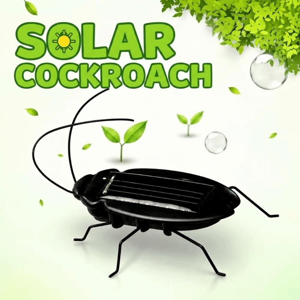 Simulation Solar Cockroach Mini Animal  Scary Models Halloween Gift Solar Insect  Kids