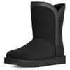 UGG Classic Novelty Short Mid Calf Snow Boots Women's Black Sneakers 1174515-BLK