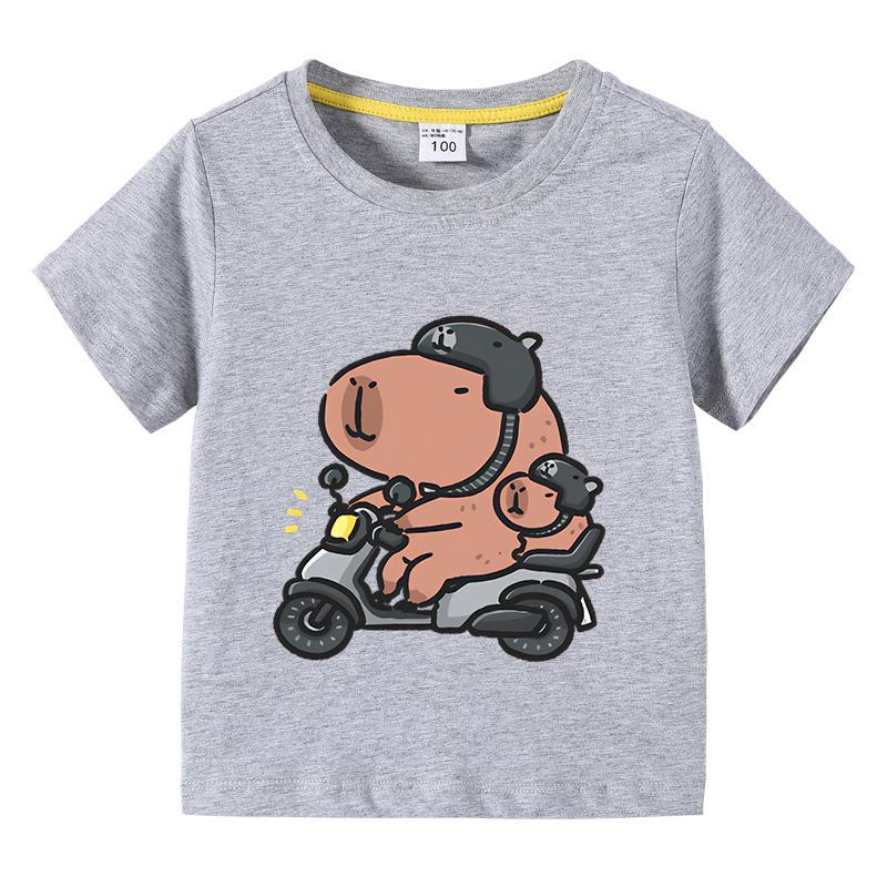 

Capybara Kids T-shirt Children Animal Tees Cartoons Clothes Kid Girl Boy Cute Capybaras Lovely T Shirt Baby Casual Top Clothes 100