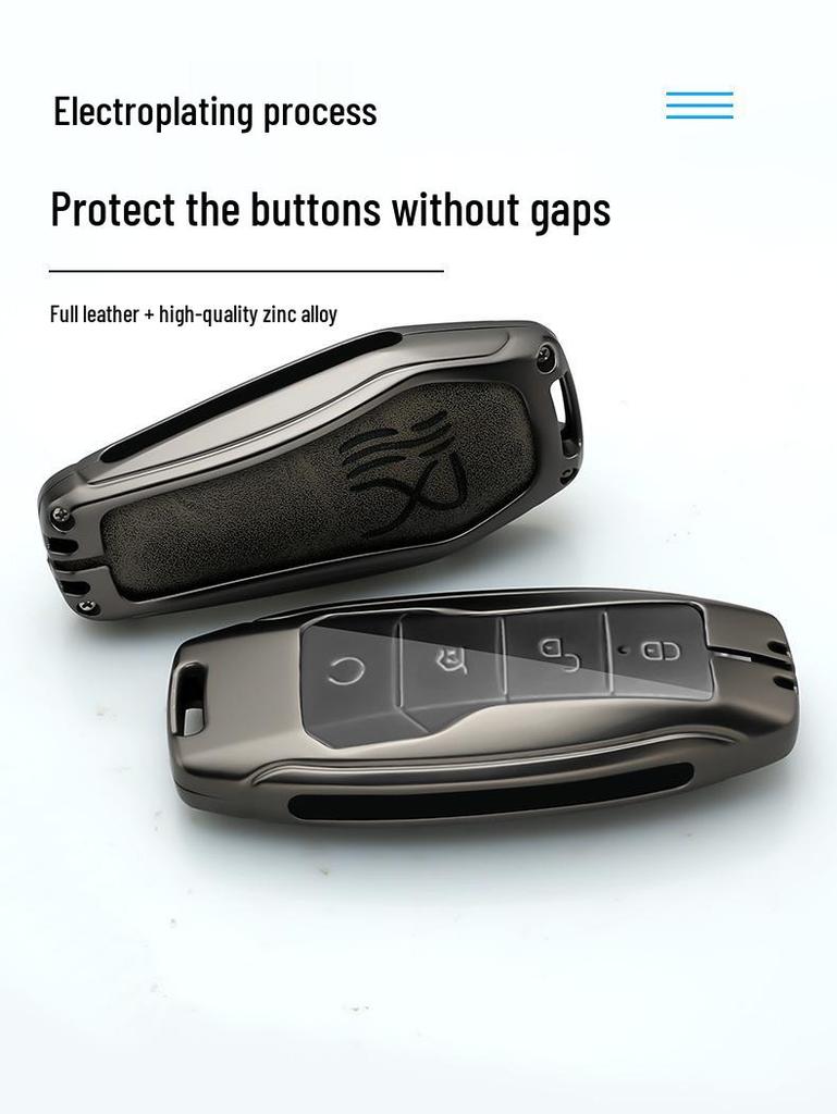 BYD Han Key Case for DMI 2022 Model - Men's EV Qianshan Cui Genesis Edition Key Shell with Buckle
