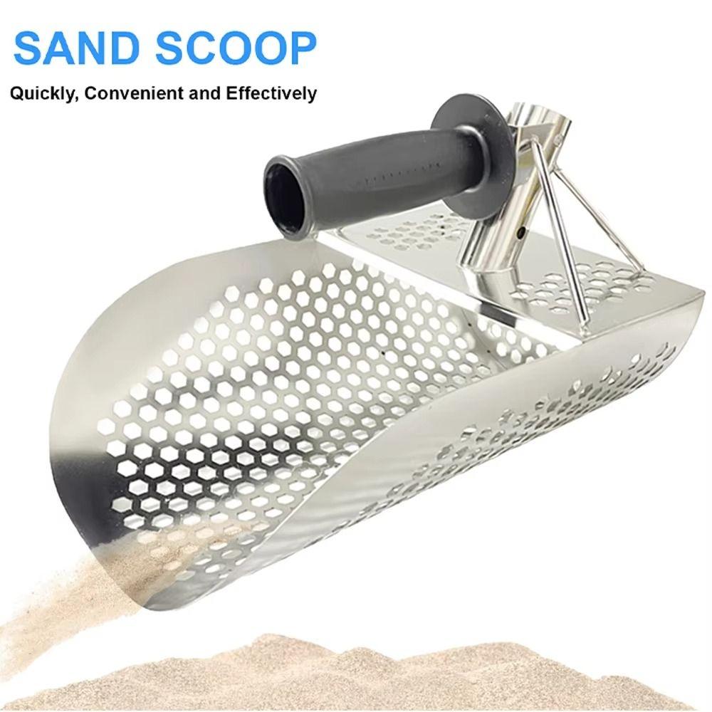 Metal Detecting Beach Sand Scoop Stainless Steel Compact and Lightweight Fast Sifting Metal Detector Wear-resistant Rust-proof