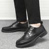 Business Men's Leather Dress Shoes Brogue FlatMale Casual Formal Shoe Black Summer Sale Footwear Offer Size 45 New In Cowhide