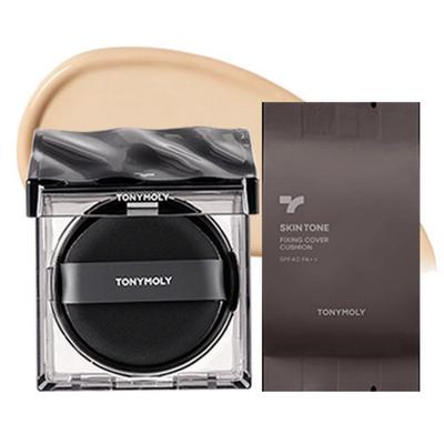 Tony Moly Skin Tone Fixing Cover Cushion Foundation 13g + Refill Set, 02 Beige, 1 Pcs