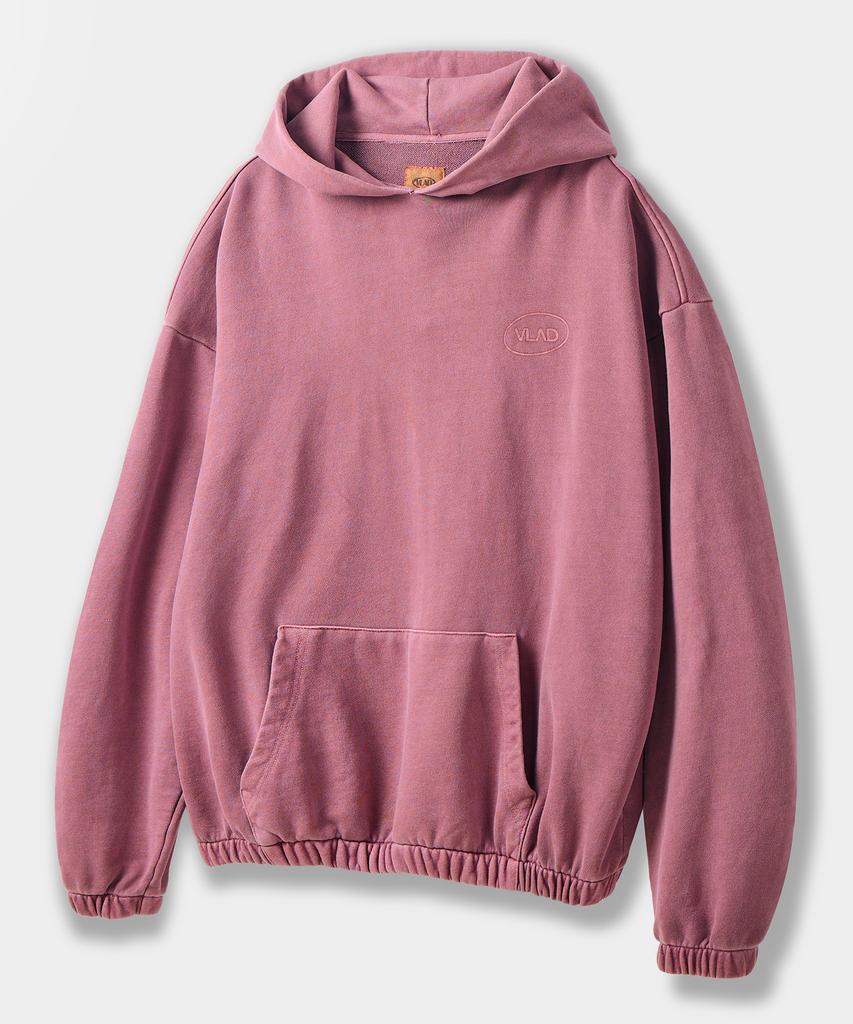 Vlad Small Logo Fade Wash Hoodie_Dusty Pink
