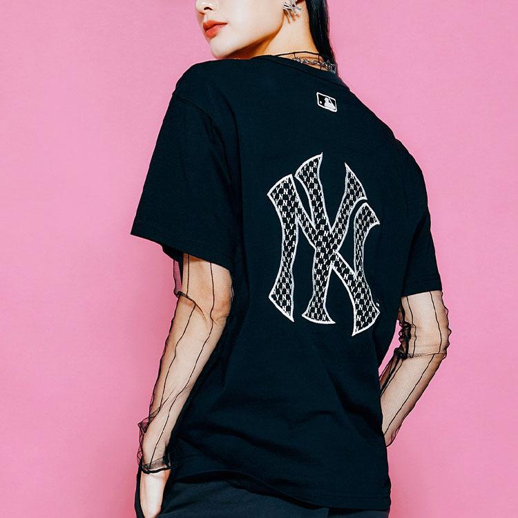 New MLB Old Flower T Shirts Unisex Black 3ATSM2023-50BKS