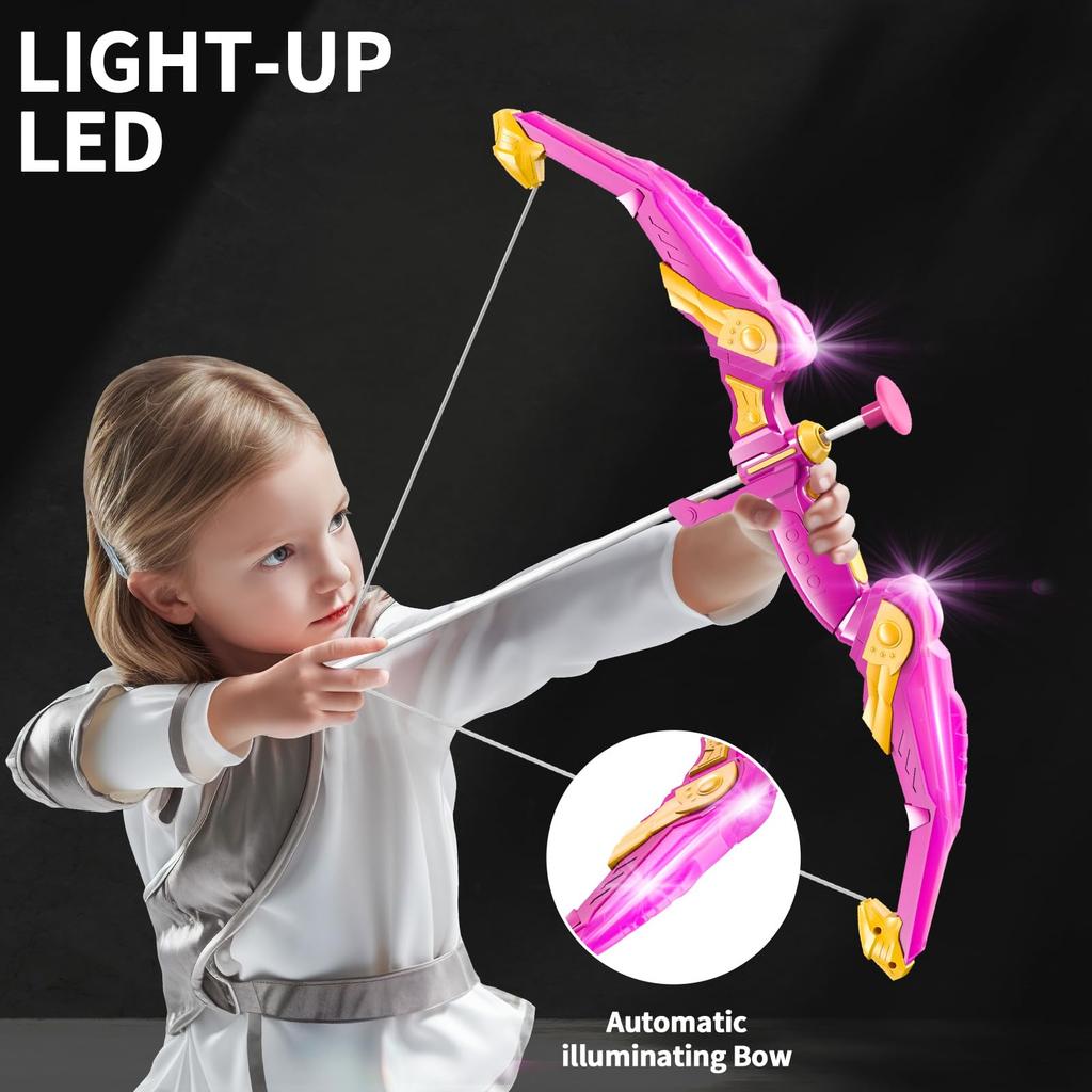 Children's Bow and Arrow Set Archery Toy Set Indoor and Outdoor Toys for Boys and Girls Amusement Equipment Ideal Gift Toys for 6