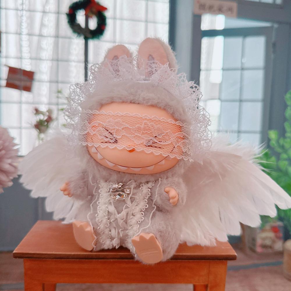 

1 набір Сукня 17 см Одяг Лабубу Крила ангела Плюшевий одяг для ляльок Одяг для ляльки Лабубу 17 см Лабубу style 1