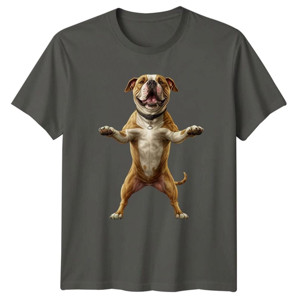 Happy Dog Standing Dogs Animals Unisexs TShirt Unisexs Tee Graphic Unisex Top S