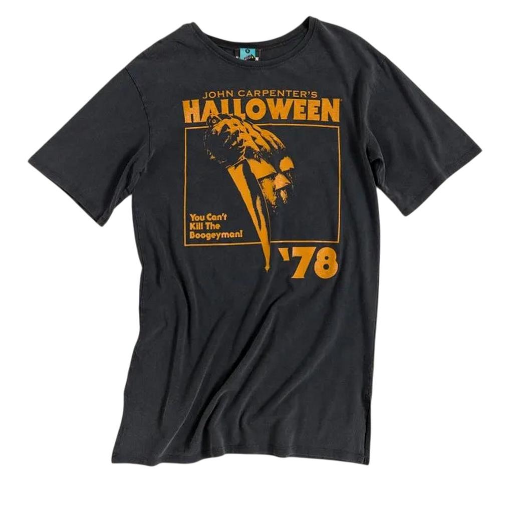 Halloween Womens/Ladies You Cant Kill The Boogeyman Vintage Wash T-Shirt Dress
