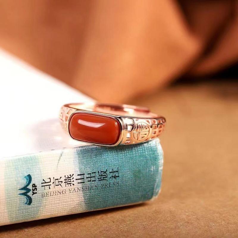 

JMXD-Fu Кольцо Мода Индивидуальность Темперамент Простое Женское Открытое Серебряное Кольцо Этнический Стиль Пара