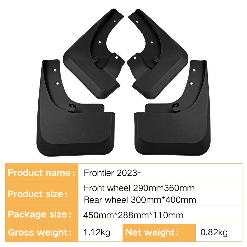 Suitable for Nissan Frontier 2025 Low-end, Car Tire Soft Fender Pinavala