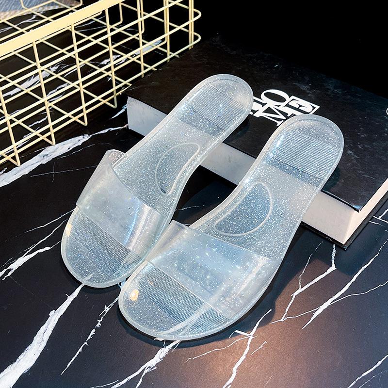 

Летние тапочки-сетка с открытым носком, актриса, желе, домашние, комнатные, с закрытым носком, пластиковые, пляжные, нескользящие, с отверстиями, сандалии 38