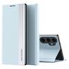 For Samsung Galaxy S23 FE PU Leather+PC Electroplating Phone Cover Drop Protection Stand Case