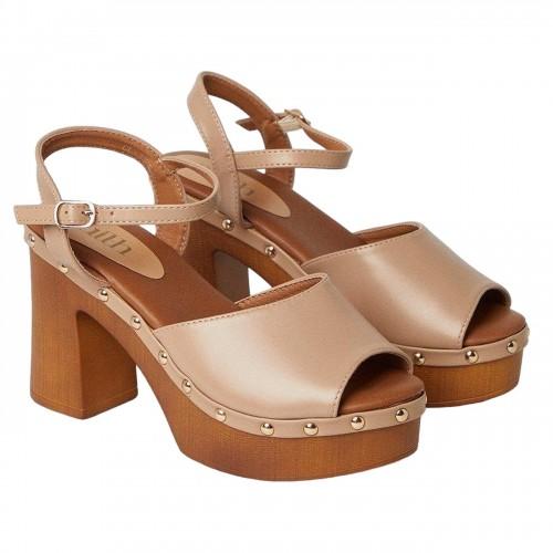 Faith Womens/Ladies Evie Studded Faux Leather Medium Block Heel Sandals